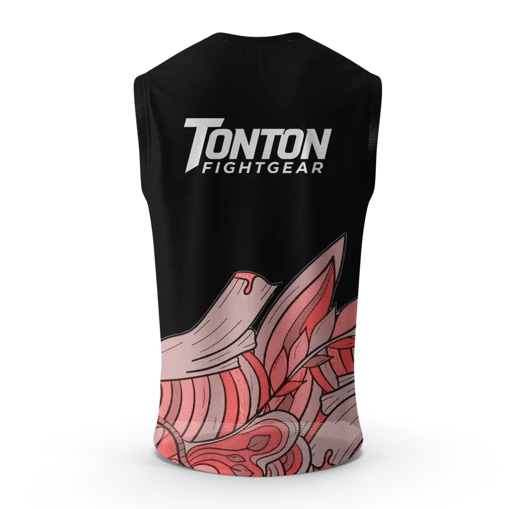 Custom Black Leaves Sleeveless Tanks Top