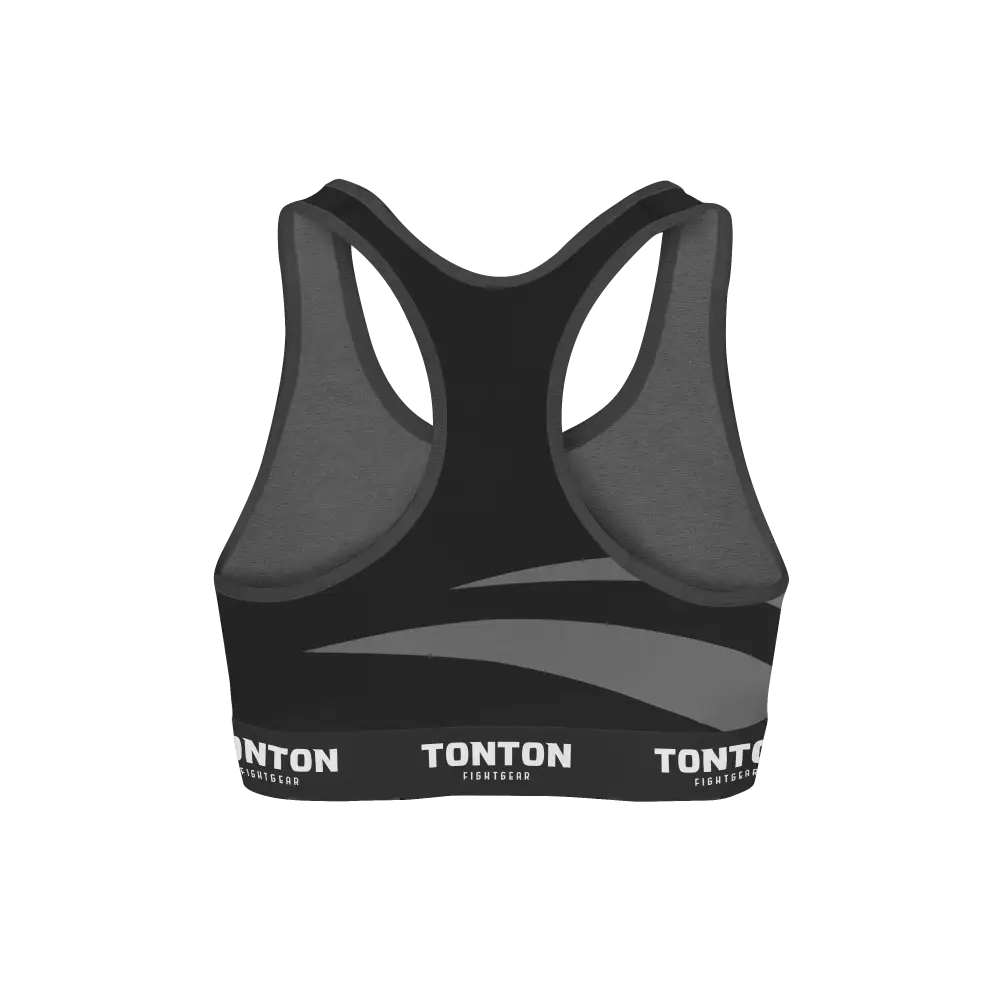 Custom Wave Boxing Racerback Sports Bra