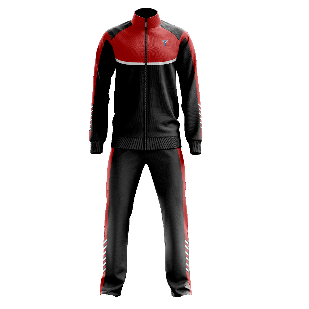 Custom Red-Black Boxing Athletic Tracksuit