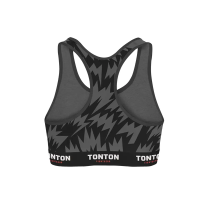 Custom Black Flash Boxing Racerback Sports Bra