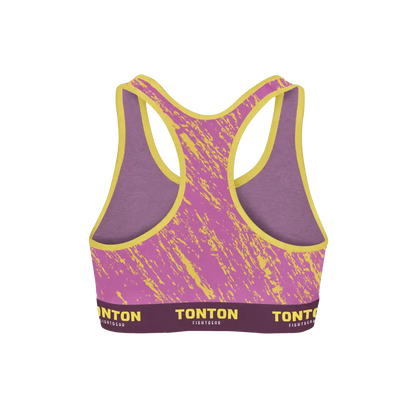 Custom Pink Cyclone Boxing Racerback Sports Bra