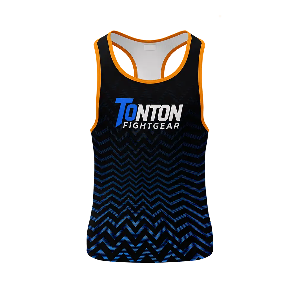 Custom Wave Boxing Racerback Tanks Top