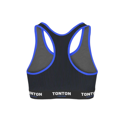 Custom Pinestripe Boxing Racerback Sports Bra