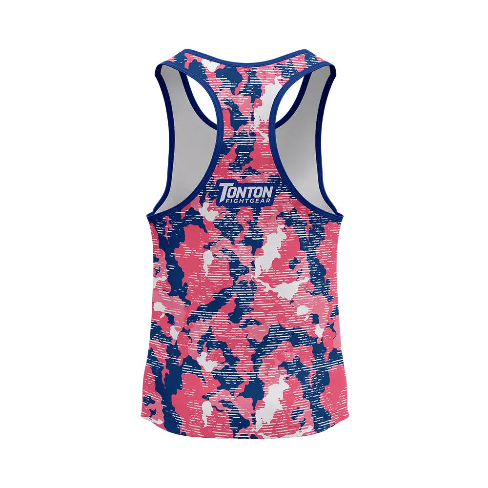 Custom Pink Camo Boxing Racerback Tanks Top