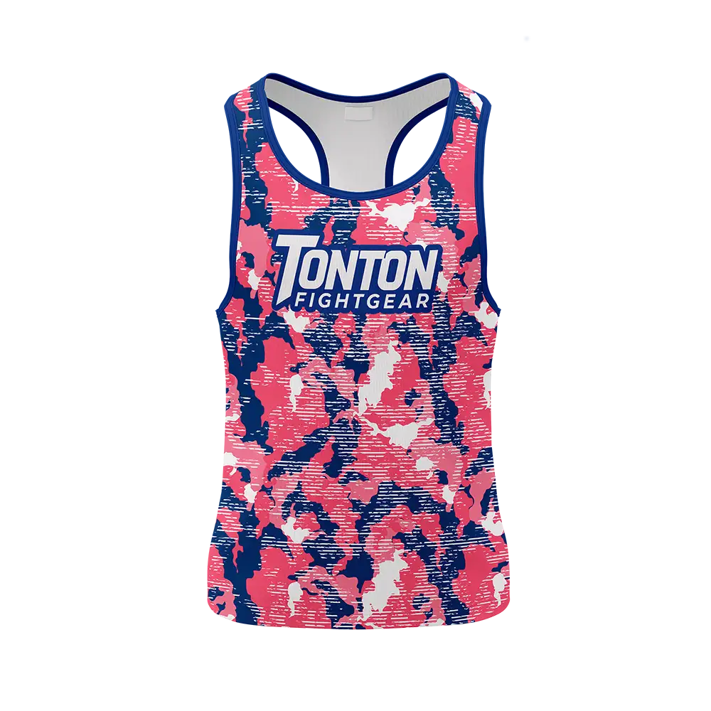 Custom Pink Camo Boxing Racerback Tanks Top