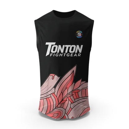 Custom Black Leaves Sleeveless Tanks Top