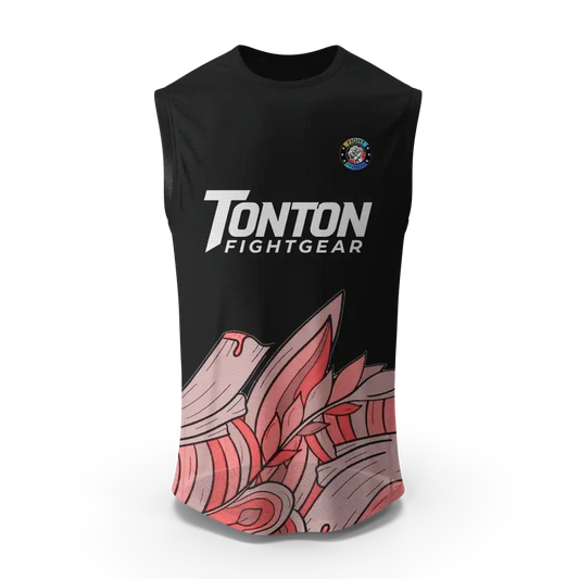 Custom Black Leaves Sleeveless Tanks Top