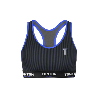 Custom Pinestripe Boxing Racerback Sports Bra