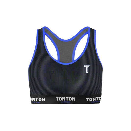 Custom Pinestripe Boxing Racerback Sports Bra