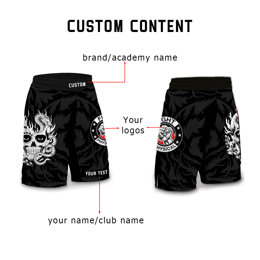Custom Skull Fight Shorts