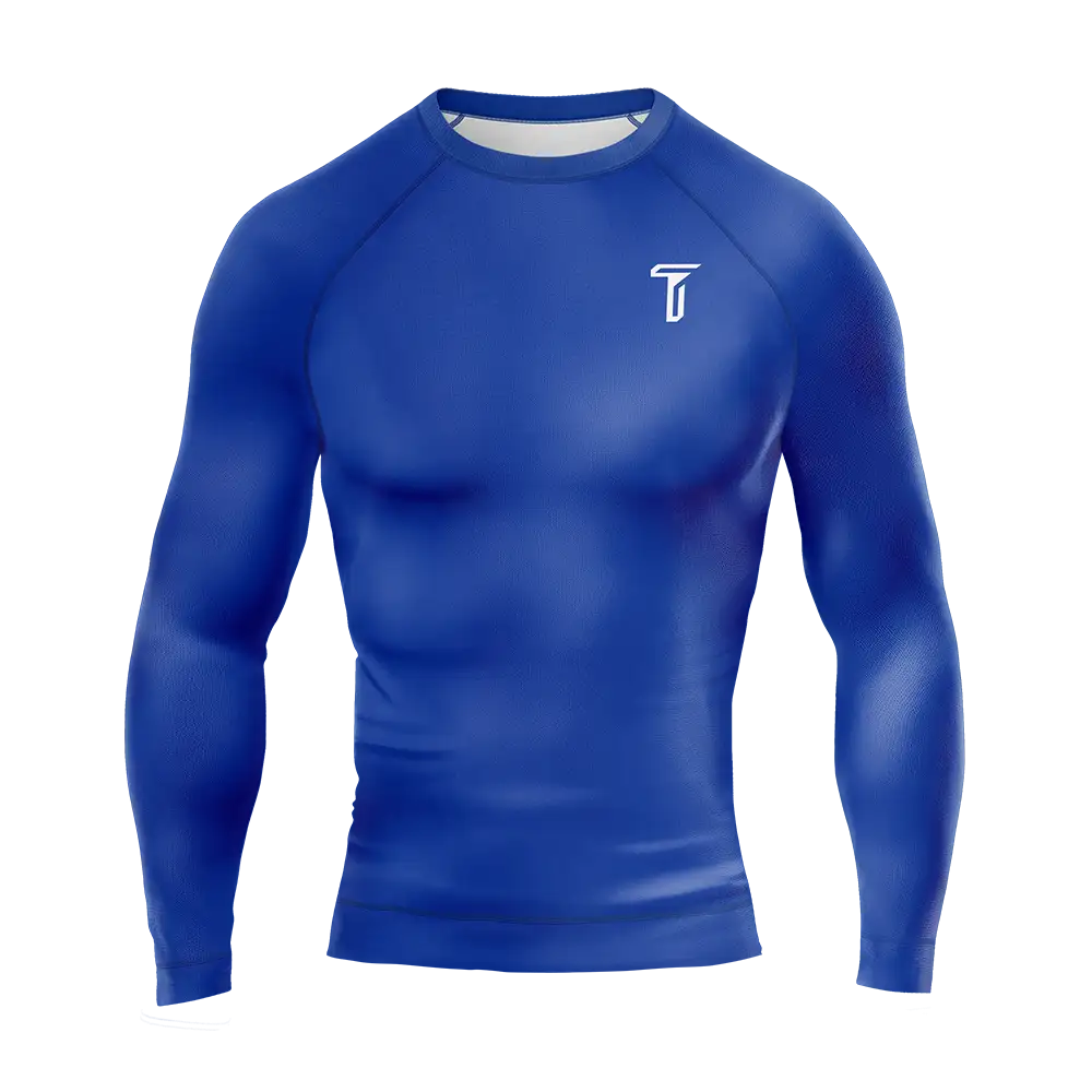 Custom Blue Jiu Jitsu Long Sleeve Rashguard