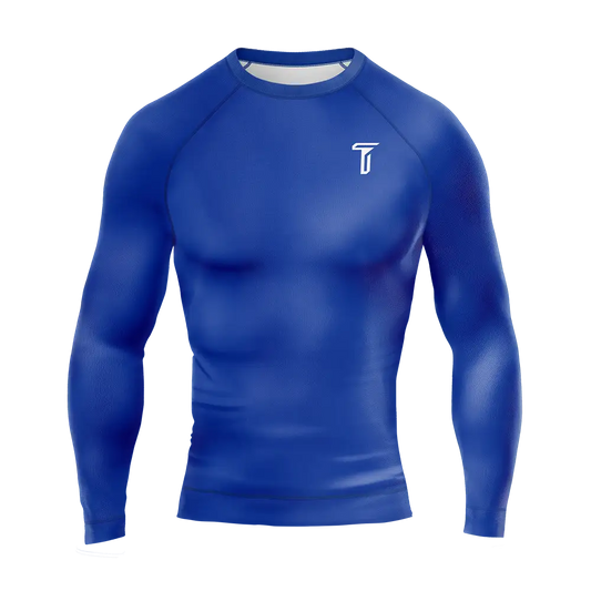 Custom Blue Jiu Jitsu Long Sleeve Rashguard