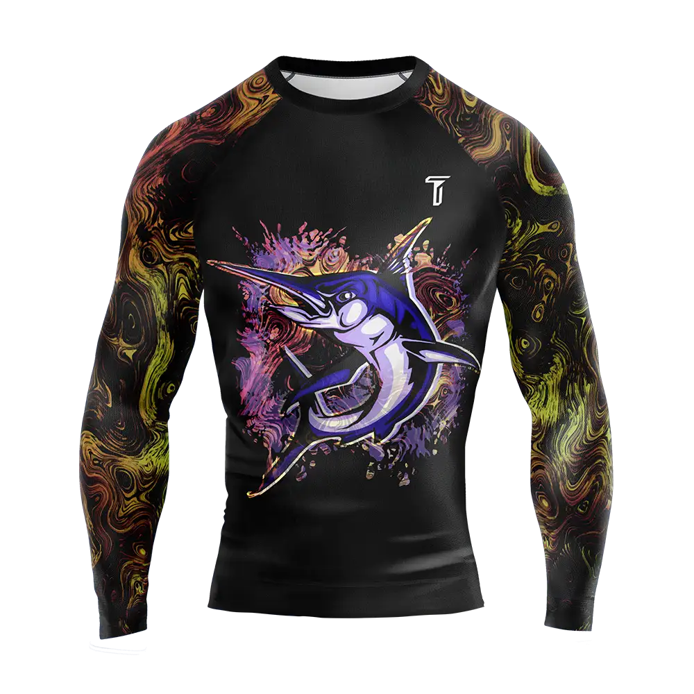 Custom Shark Jiu Jitsu Long Sleeve Rashguard