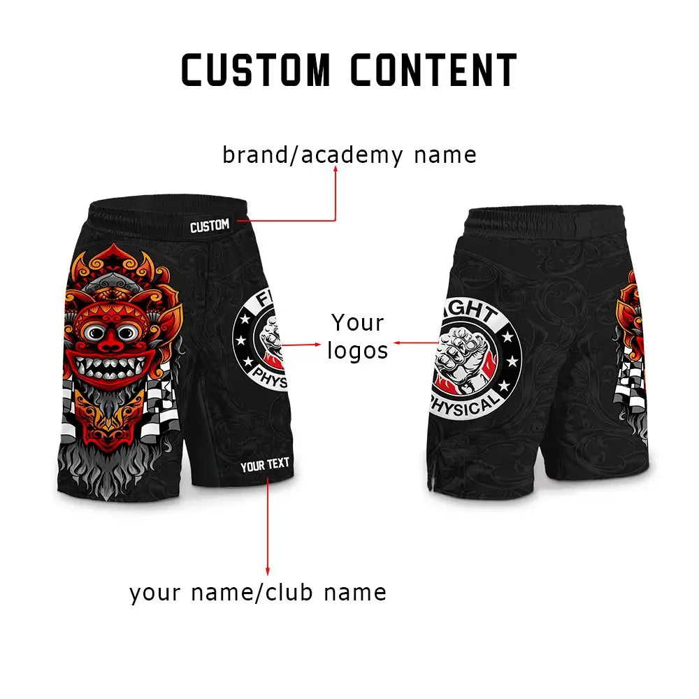 Custom Aztec Mask Fight Shorts