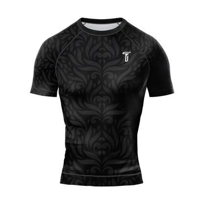 Custom Black Jiu Jitsu Short Sleeve Rashguard