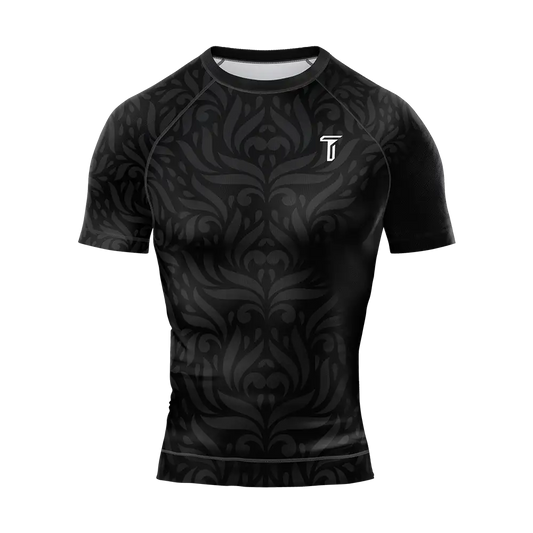 Custom Black Jiu Jitsu Short Sleeve Rashguard
