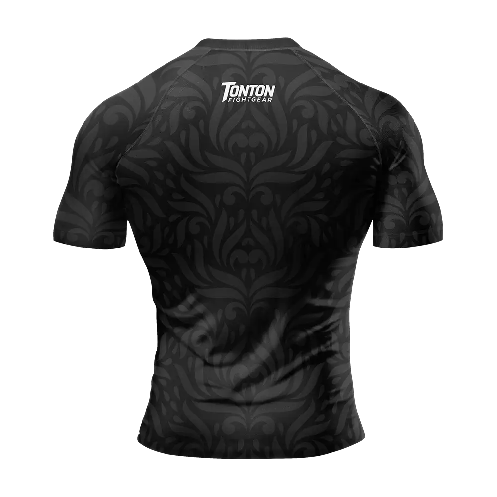 Custom Black Jiu Jitsu Short Sleeve Rashguard