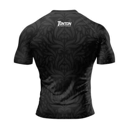 Custom Black Jiu Jitsu Short Sleeve Rashguard