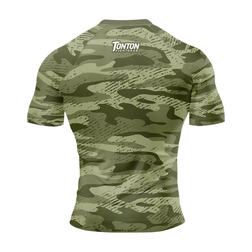 Custom Camo Jiu Jitsu Short Sleeve Rashguard