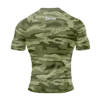 Custom Camo Jiu Jitsu Short Sleeve Rashguard