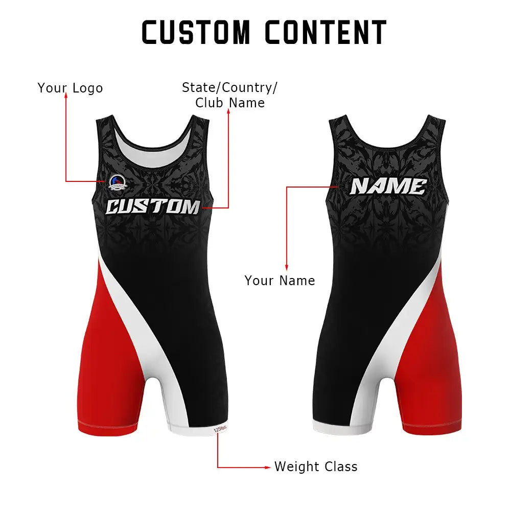 Custom Split Sublimated Wrestling Singlet