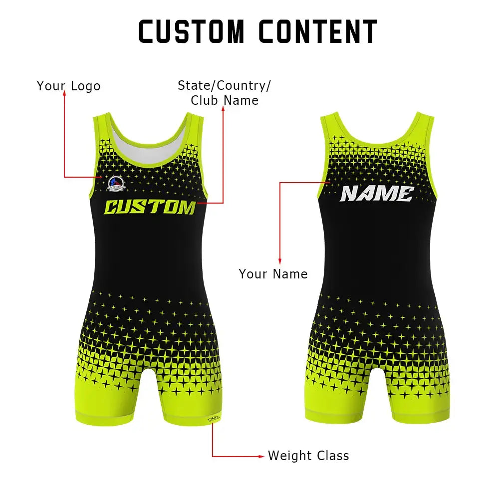 Custom Stars Sublimated Wrestling Singlet